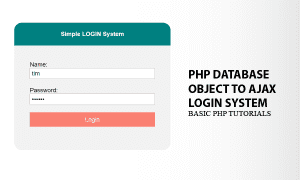 5 Steps to AJAX Login Form with Small PHP DB Class