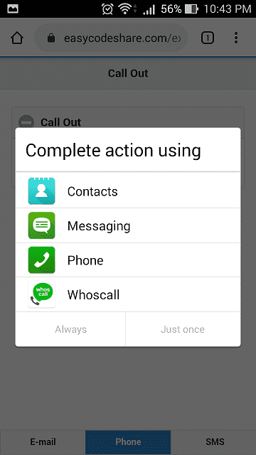 A Tag Href Redirect to Phone APP
